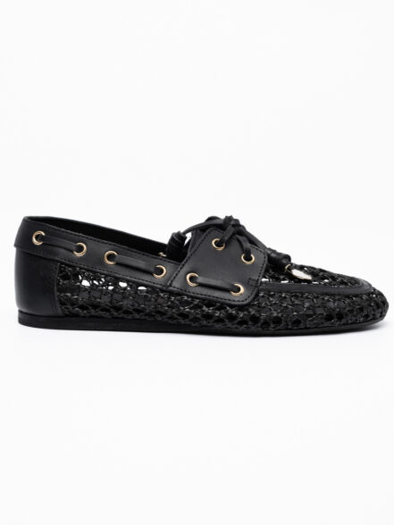 PLIARIA Raffia Boat Loafers