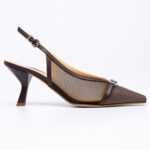 Mesh Slingback Pumps