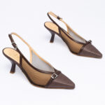 Mesh Slingback Pumps