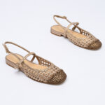 Δερμάτινης Πλέξης Slingbacks
