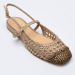 Δερμάτινης Πλέξης Slingbacks
