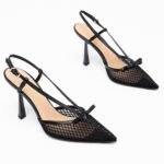 Mesh Slingback Pumps