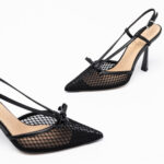 Mesh Slingback Pumps