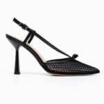Mesh Slingback Pumps