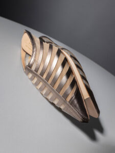 Metallic-leather Mules