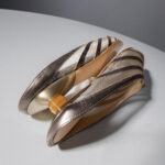 Metallic-leather Mules