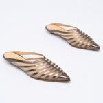 Metallic-leather Mules