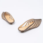 Metallic-leather Mules