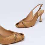 Raffia Peep-toe Γόβες