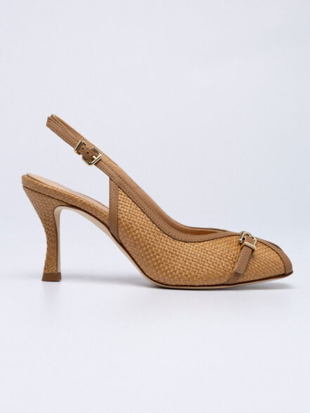 Raffia Peep-toe Γόβες