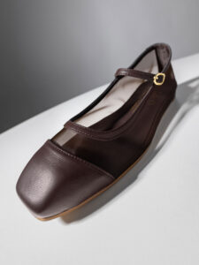 Mesh Mary-jane Flats