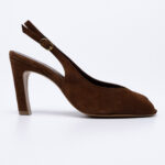 Peep-toe Καστόρινα Slingbacks