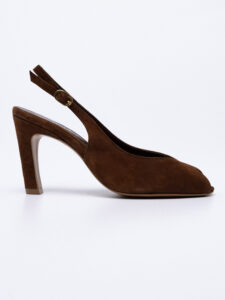 Peep-toe Καστόρινα Slingbacks