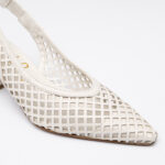 Leather slingback pumps
