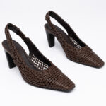 Δερμάτινης Πλέξης Slingbacks