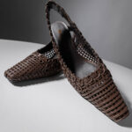 Δερμάτινης Πλέξης Slingbacks