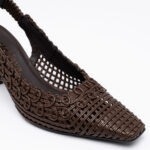 Δερμάτινης Πλέξης Slingbacks