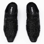 Woven-leather Mules
