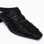Woven-leather Mules