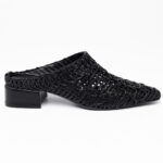 Woven-leather Mules