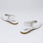Δερμάτινης πλέξης slingbacks