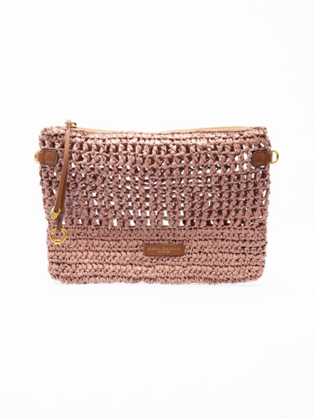 NEFELI raffia pouch