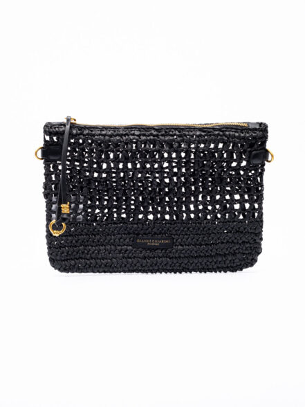 NEFELI raffia pouch