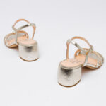 Clio metallic leather sandals