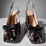 Leopard-print Peep-toe Γόβες