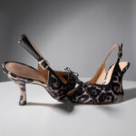 Leopard-print Pee-toe Pumps