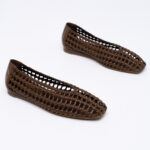 Woven-effect Ballerinas