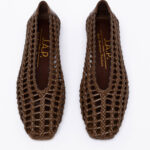 Woven-effect Ballerinas