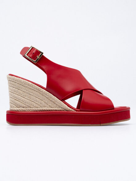 Δερμάτινες espadrille πλατφόρμες