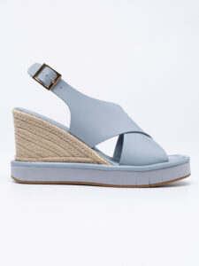Leather wedges espadrilles