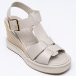 T-bar Leather wedges