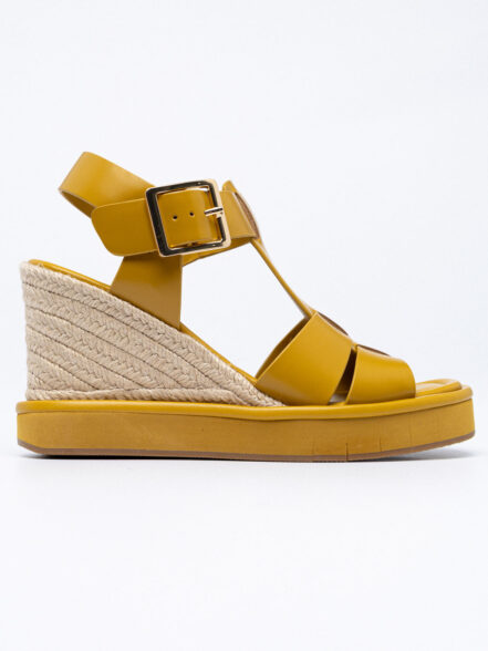 Δερμάτινες espadrille πλατφόρμες