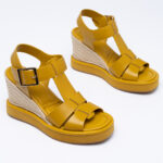 Δερμάτινες espadrille πλατφόρμες