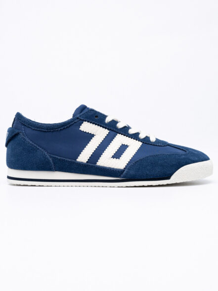 Fabric & leather sneakers