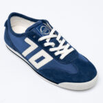 Fabric & leather sneakers