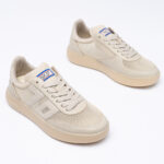 Brooklyn leather-mesh sneakers