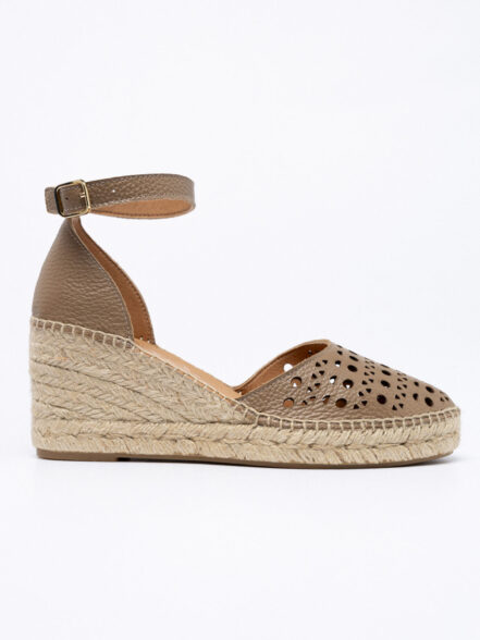 Δερμάτινες espadrille πλατφόρμες