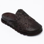Δερμάτινα slippers με δαντέλα