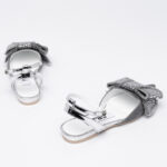 Slingback flats with strass bow