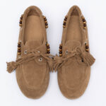 Suede tassel boat loafers