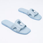 Leather slides